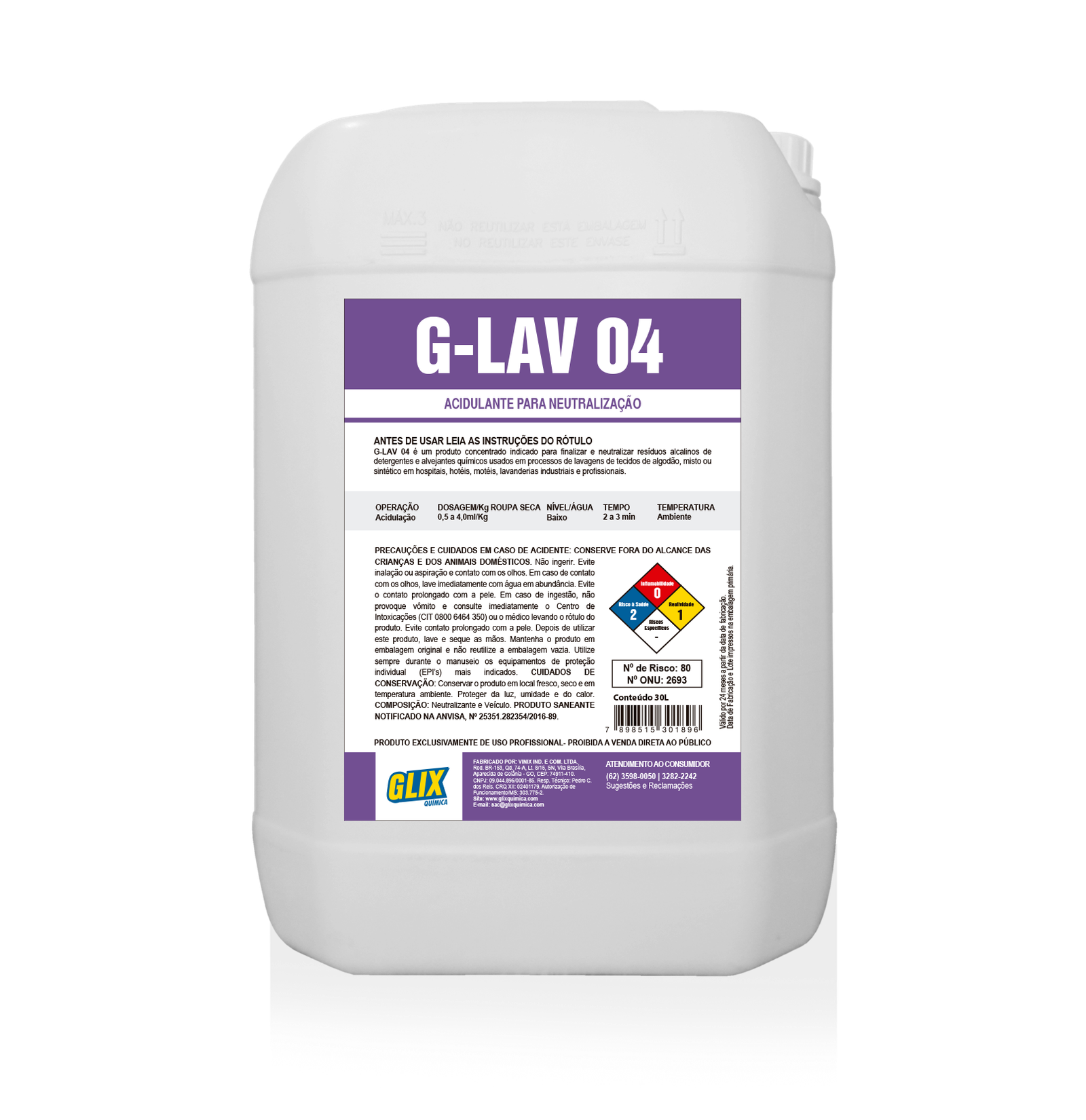 G-LAV 04 - Acidulante para Neutralização